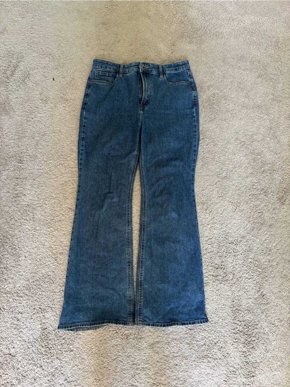 Old Navy Women's Medium Blue Straight-Leg Jeans